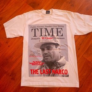 Vintage El Chapo The Last Narco Public Enemy Number One Jumbo Print Sz. L